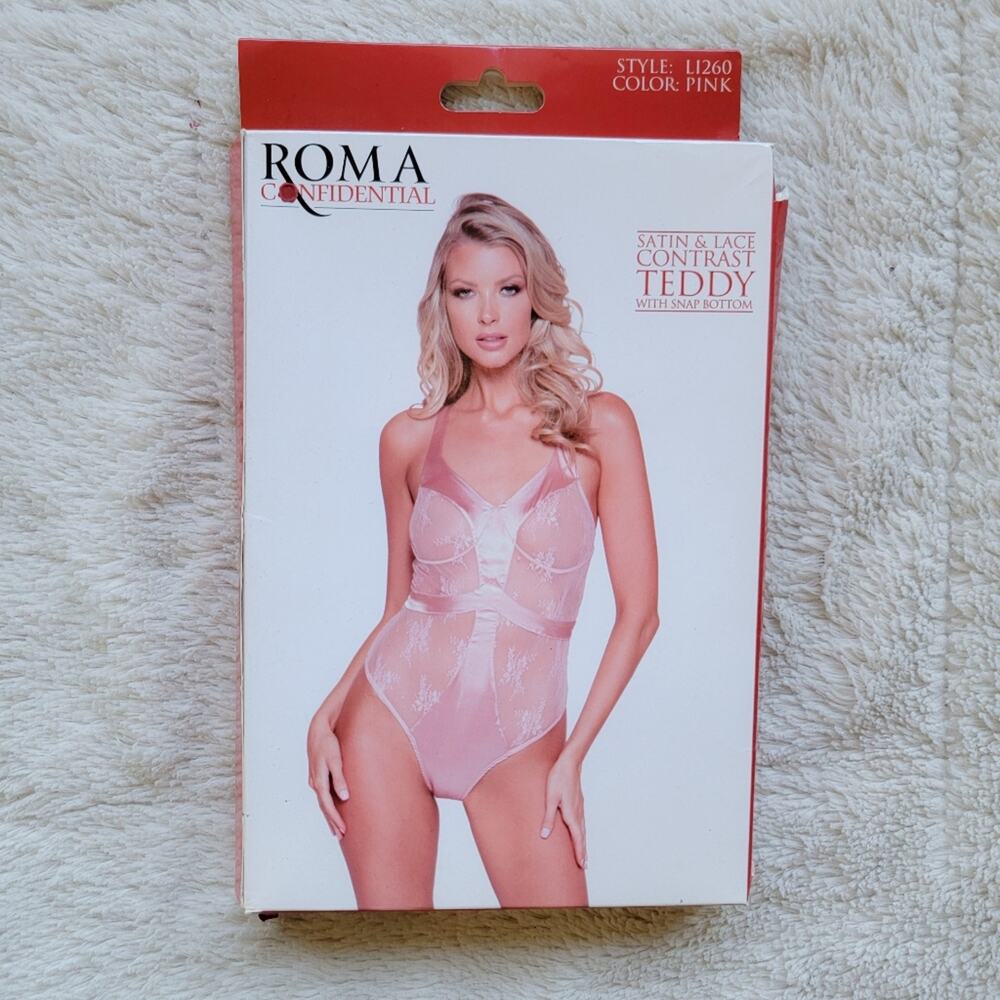 Roma Blush Satin and Lace Lingerie